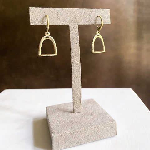 Stirrup Earrings-gold